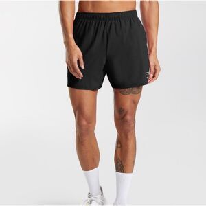Gymshark ARRIVAL 5" SHORTS Black NWT in packaging